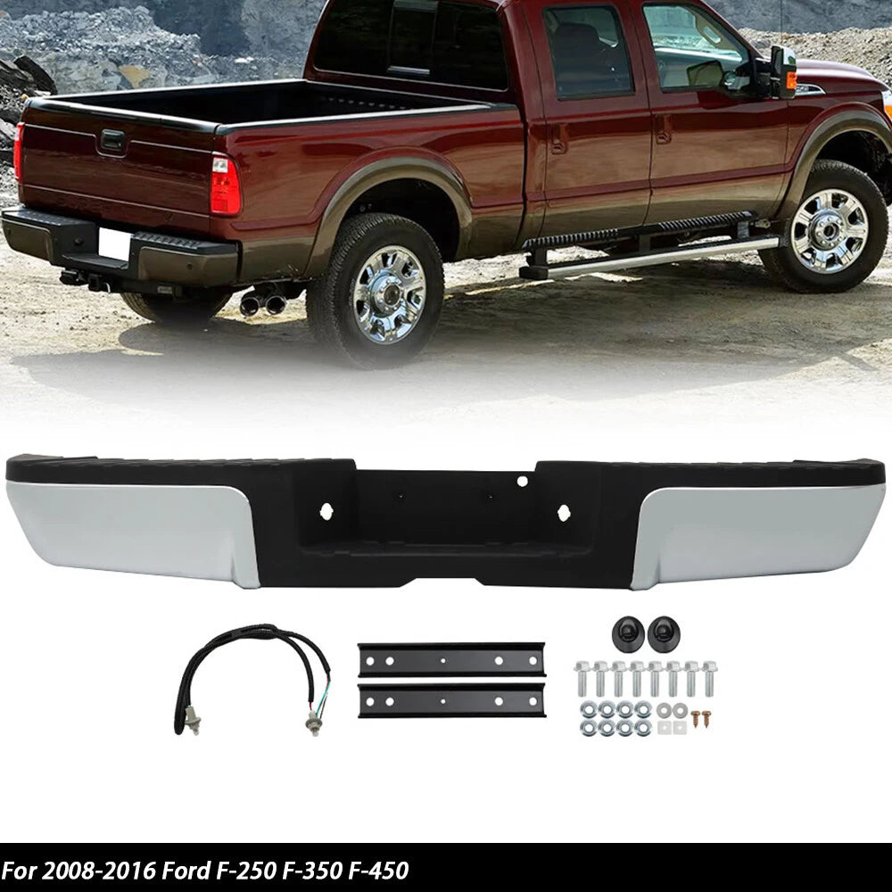 Steel Rear Step Bumper for Ford F-250 F-350 F-450 Super Duty (2008–2016)