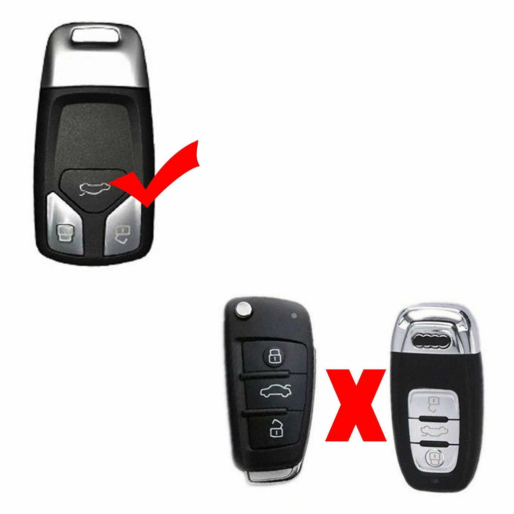 Carbon Fiber Smart Key Cover Shell for Audi A4 A5 Q7 TT (2010-2020)