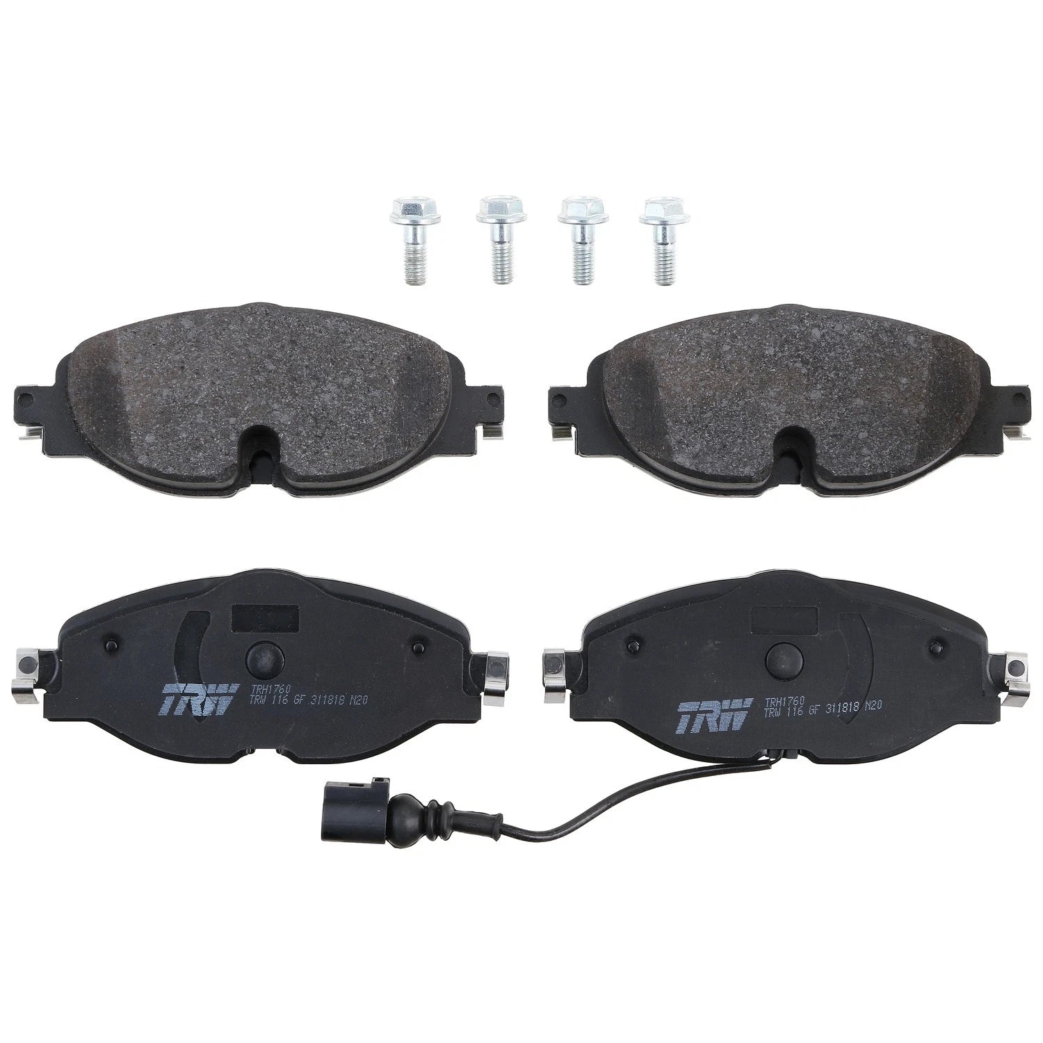 Set of 4 Disc Brake Pads for Volkswagen Jetta (2019–2021)