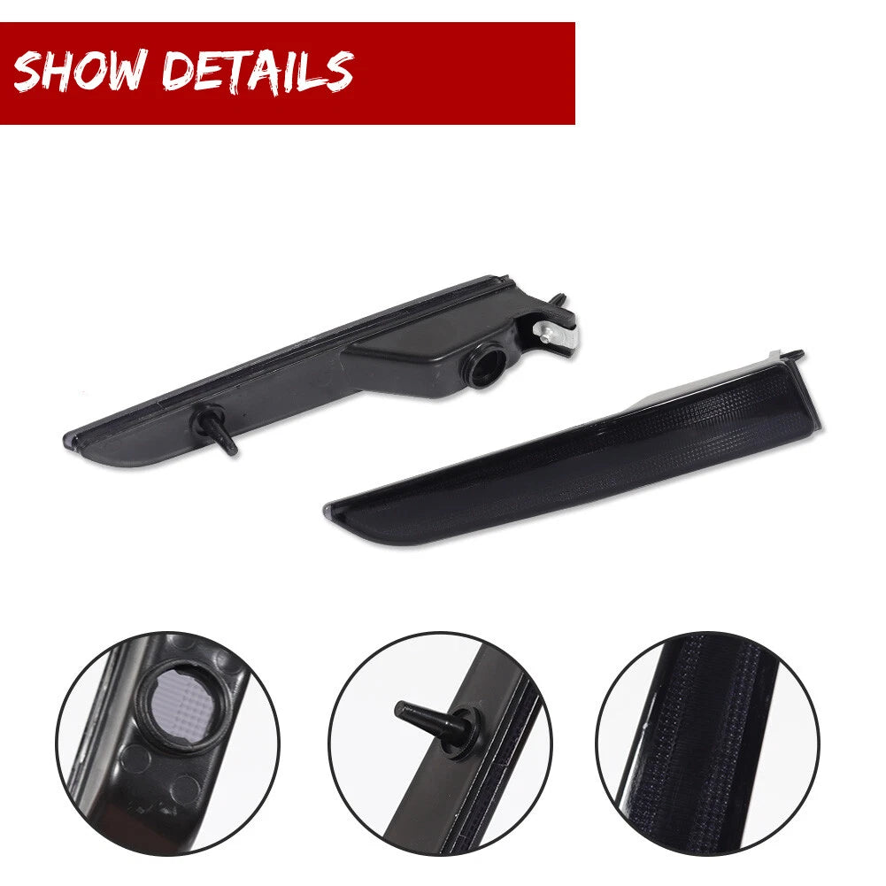2X Smoked Lens Front Bumper Side Marker Lights for Ford Fusion (2010–2012)