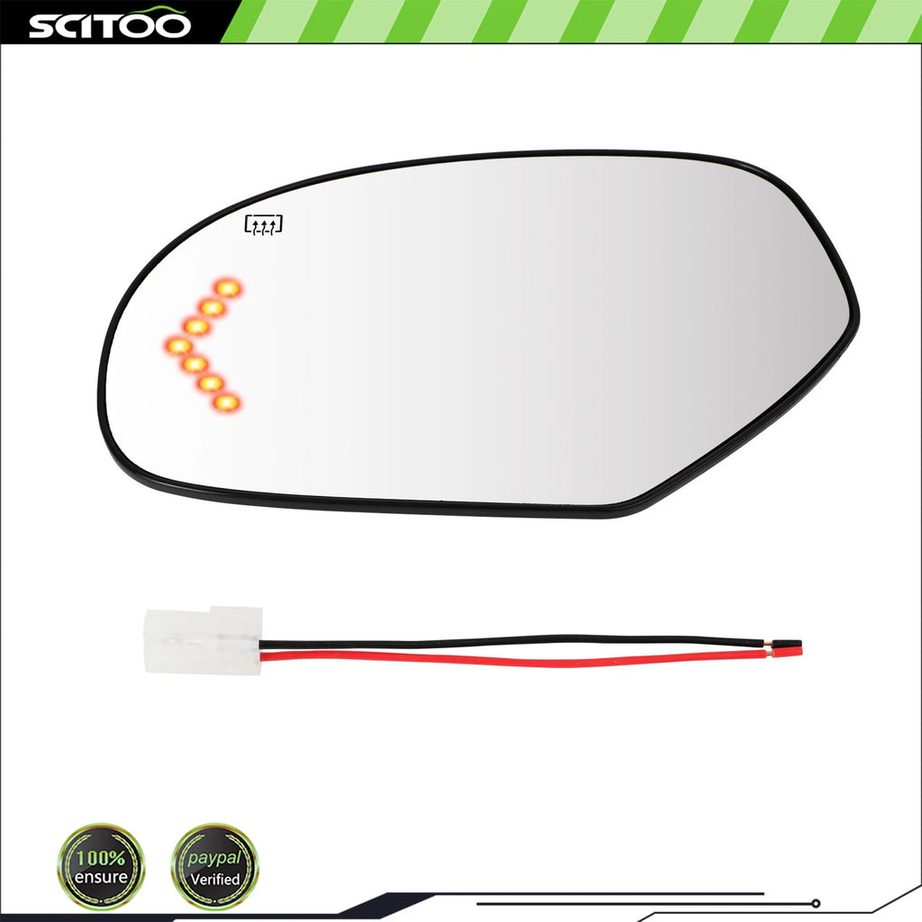 Left LH Driver Side Power Heated Mirror Glass for Chevy Silverado GMC (2007–2014)