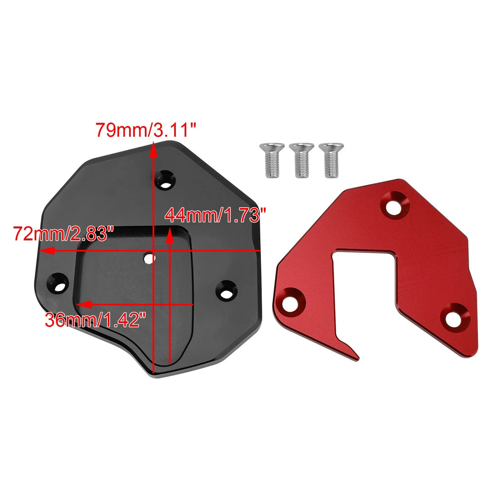 Kickstand Enlarger Plate Pad for Suzuki GSXR1300R (2008–2020) Red