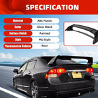 Mu Style RR Rear Trunk Spoiler Wing for Honda Civic 2006–2011