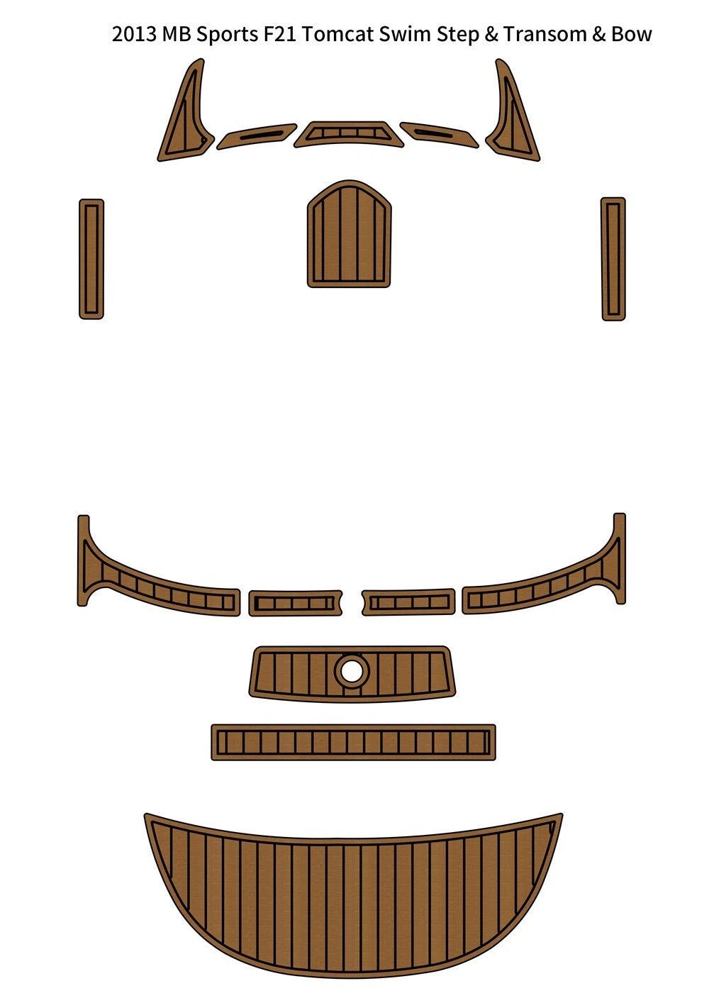 EVA Teak Deck Flooring for MB Sports F21 Tomcat (2013)