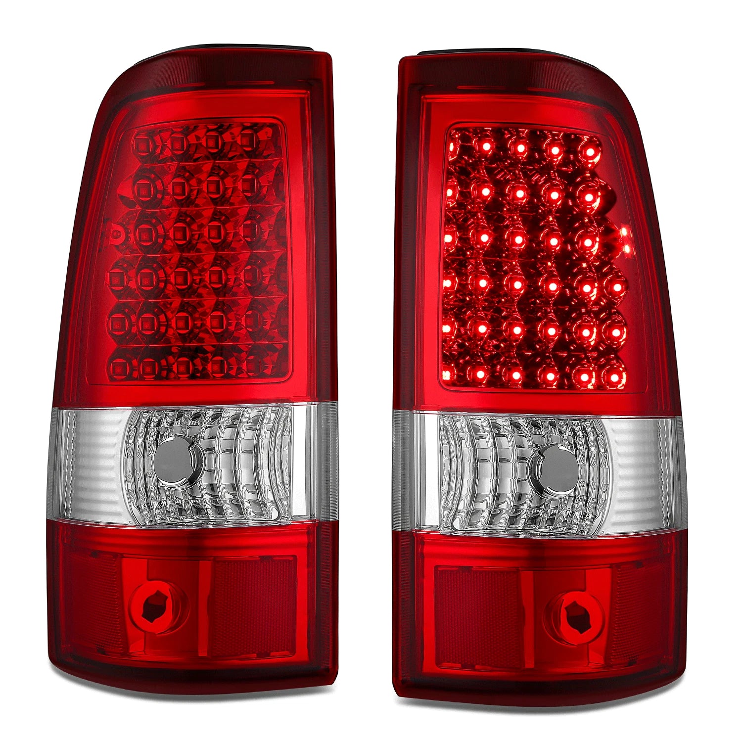Set of 2 Full LED Tail Brake Light Lamps for Silverado Sierra 1500 2500 (2003–2007)