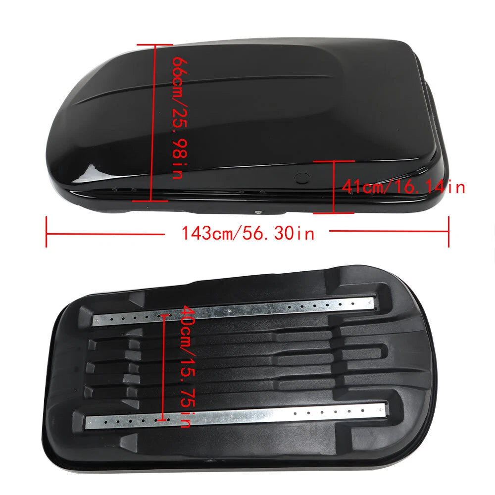 Cargo Roof Top Box for Universal Vehicles (Toolless Install, 14 ft³)