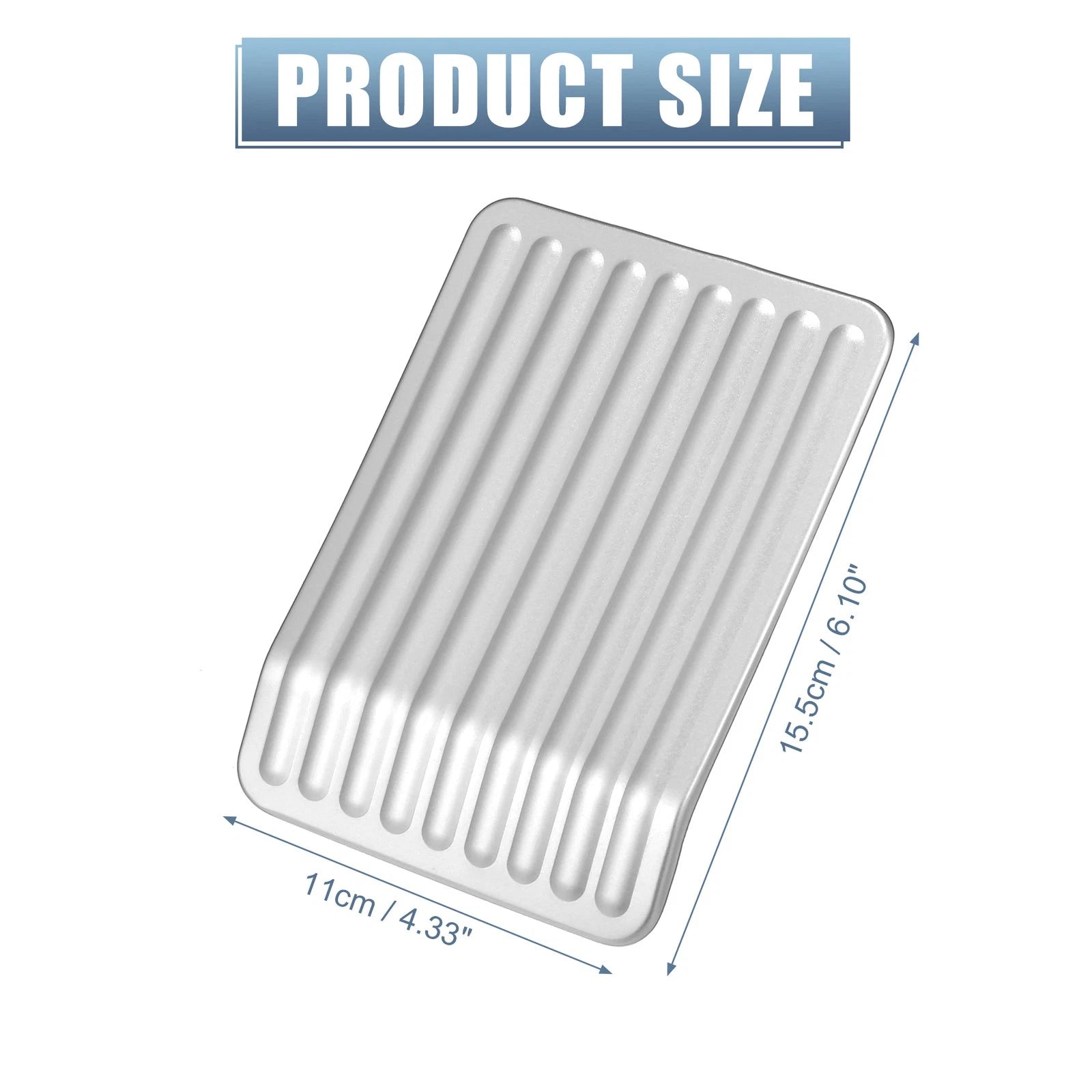 Foot Rest Pedal for Ford F-150 (2015–2017) Silver Tone 734301813877