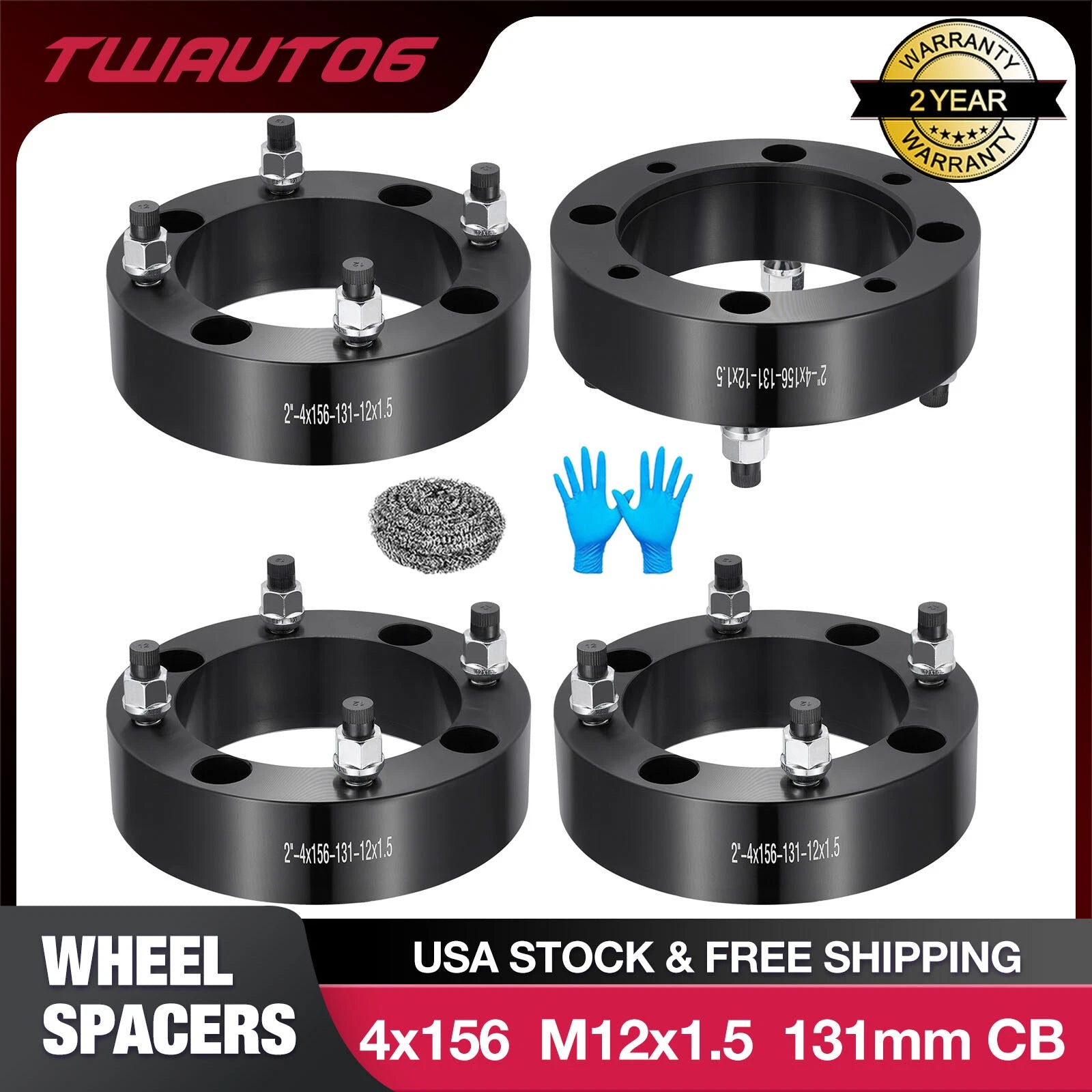 2" ATV Wheel Spacers for Polaris Ranger RZR XP 1000 (2017–2024)