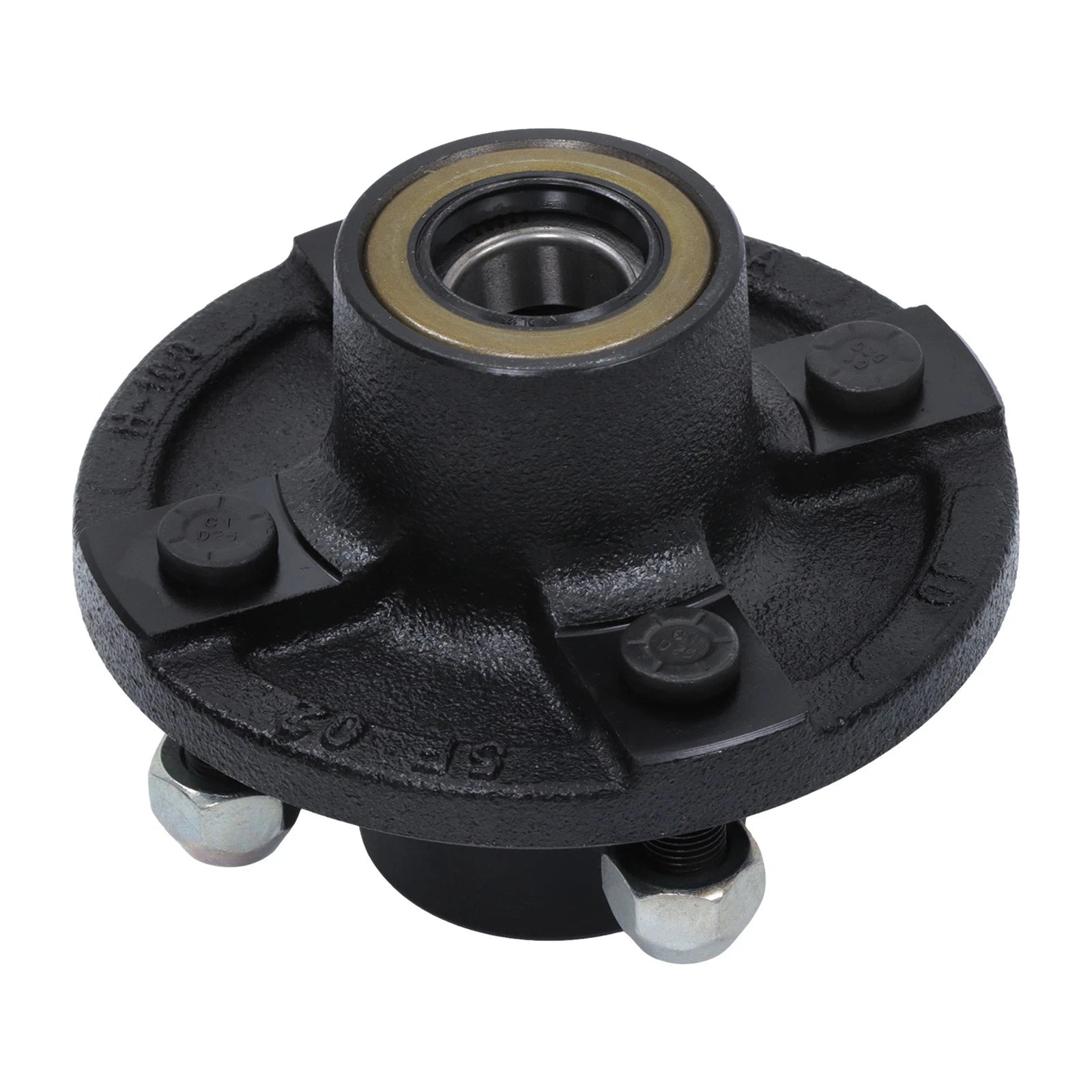 Set of 5 Trailer Hub Assemblies for 4 on 4" Spindle Bolt Circle