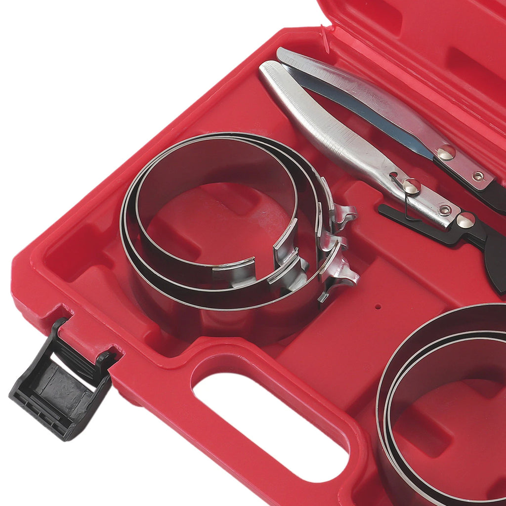 7PC Engine Piston Ring Compressor Tool 73-111mm for Car Service