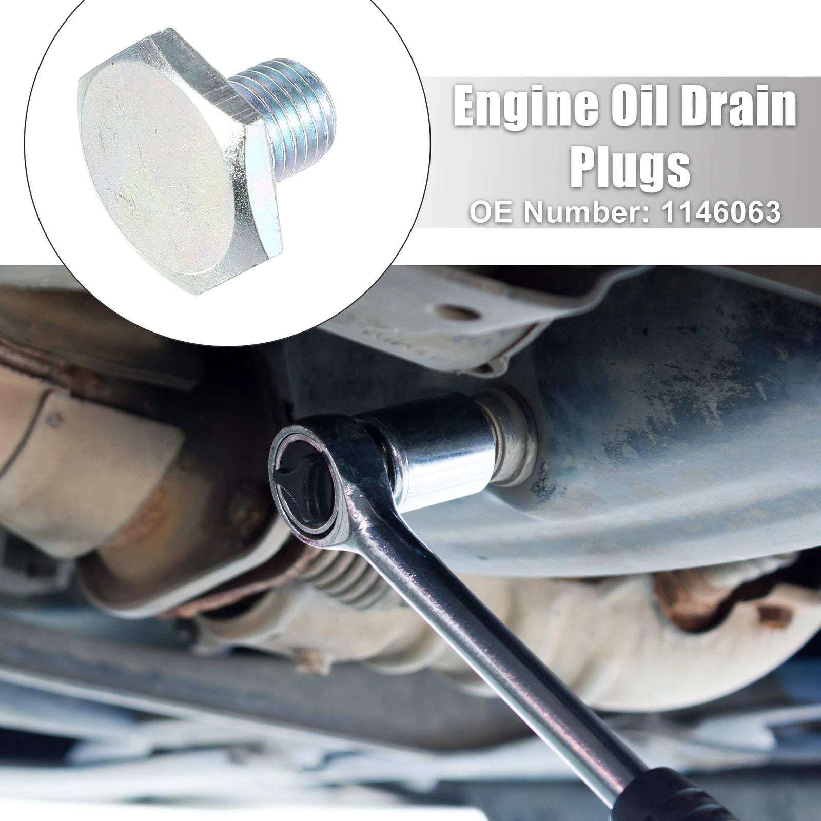 Set of 1 M10x1.25 Oil Drain Plug with Washer 1146063 for Ford