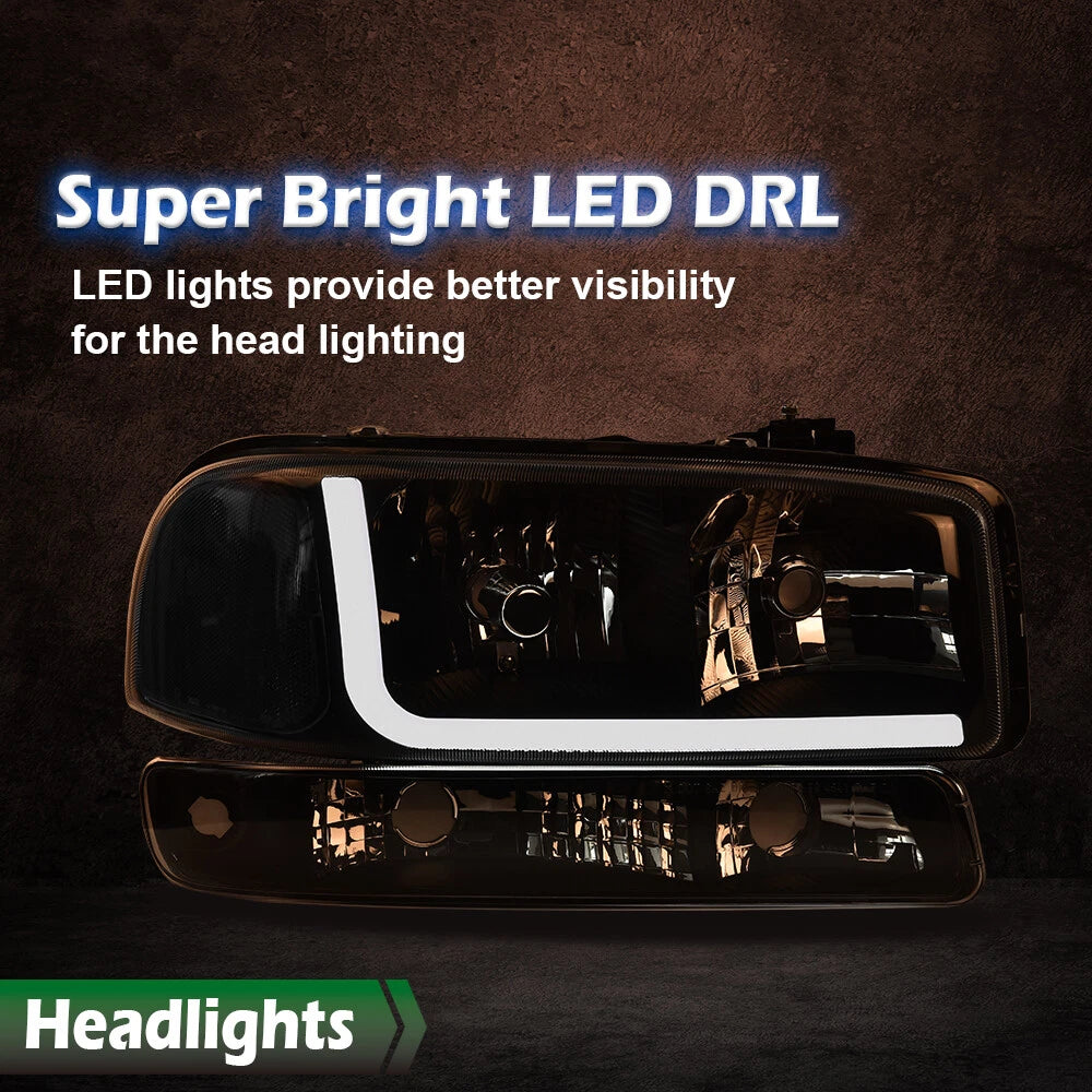 LED Headlights and Bumper Lamps for GMC Sierra/Yukon (1999–2007)