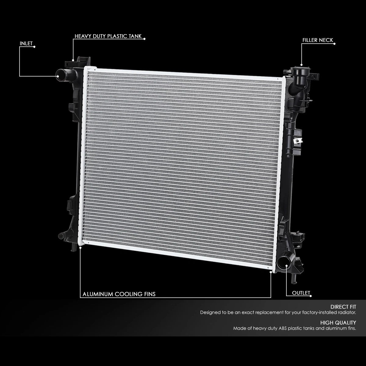 Aluminum Radiator for Dodge Grand Caravan/VW Routan (2008–2016) DPI 13064