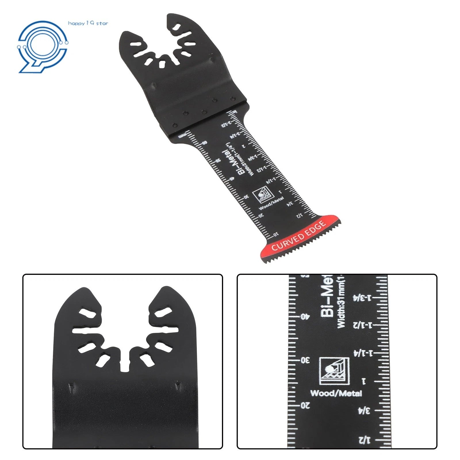 10 PCS Oscillating Saw Blades Curved Edge Bi-Metal & Japanese Teeth