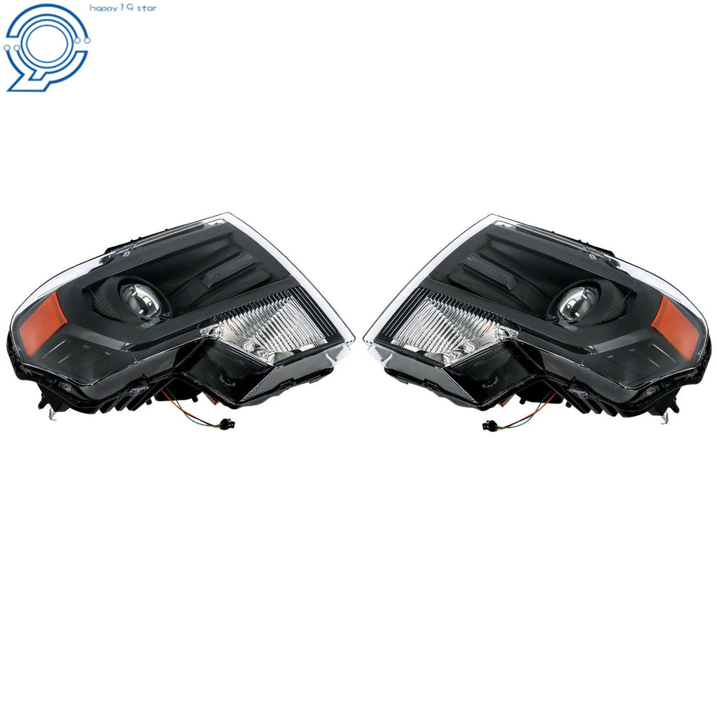 Set of 2 Black Projector Headlights for Ford F150 (2013-2014)