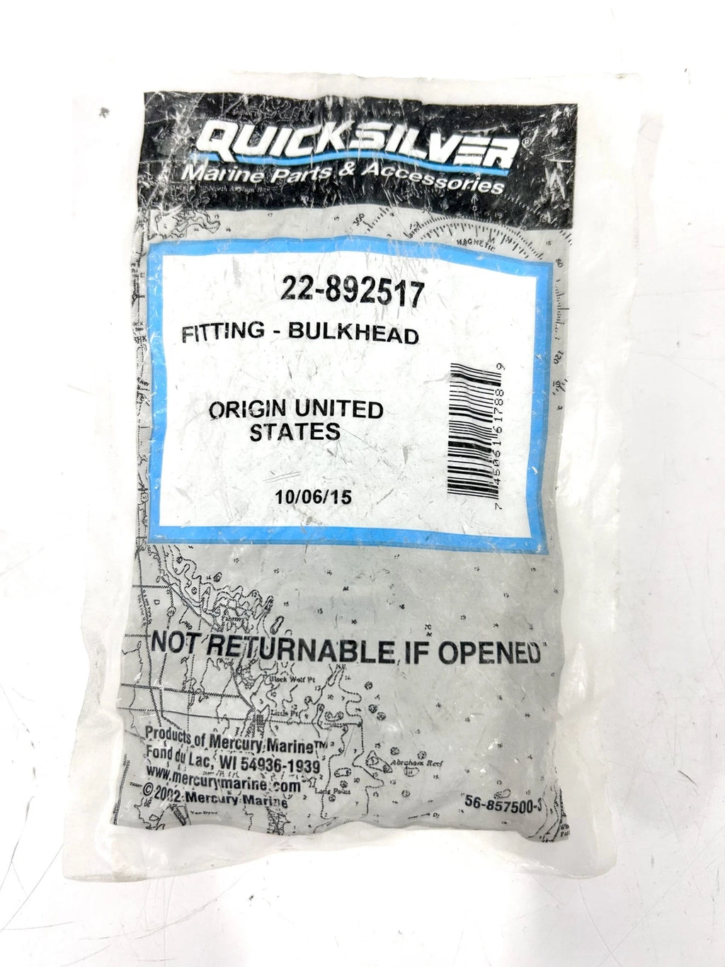 2X Marine 3/4'' Fitting for Mercury Quicksilver (22-892517)