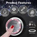Bling Diamond Car Engine Start Stop Button Surround for Toyota (2018-2024)