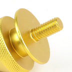 Set of 4 Aluminum Gold Spiky Bumper Quick Release Fasteners 24MMx28MM