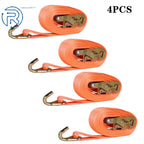 Set of 4 Heavy Duty Tie Downs for Universal Use (4000 lbs, 1.5" × 20')
