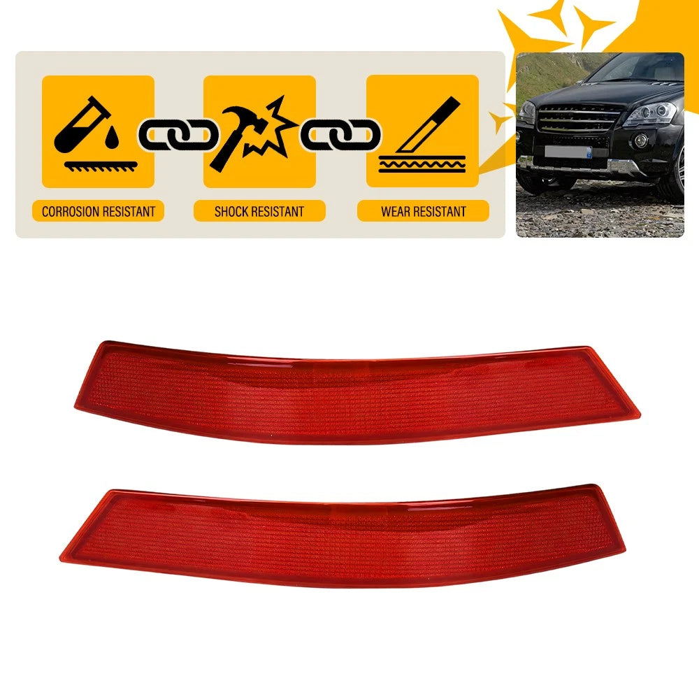 2X Rear Bumper Reflectors for Mercedes ML320 ML350 ML450 ML550 ML63 (2008–2011)