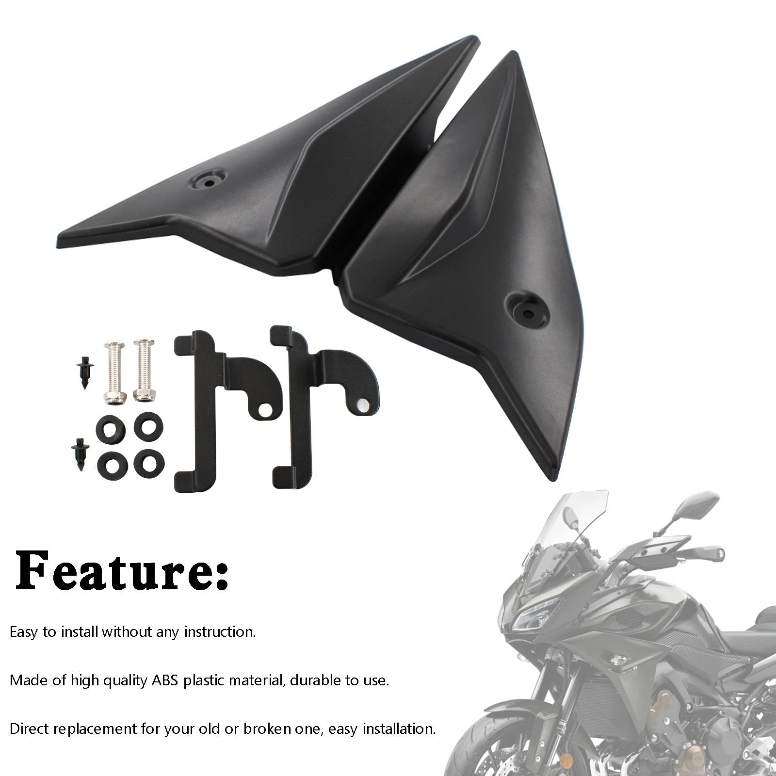 ABS Plastic Side Panels Cover for Yamaha MT-09 FZ09 (2014–2021)