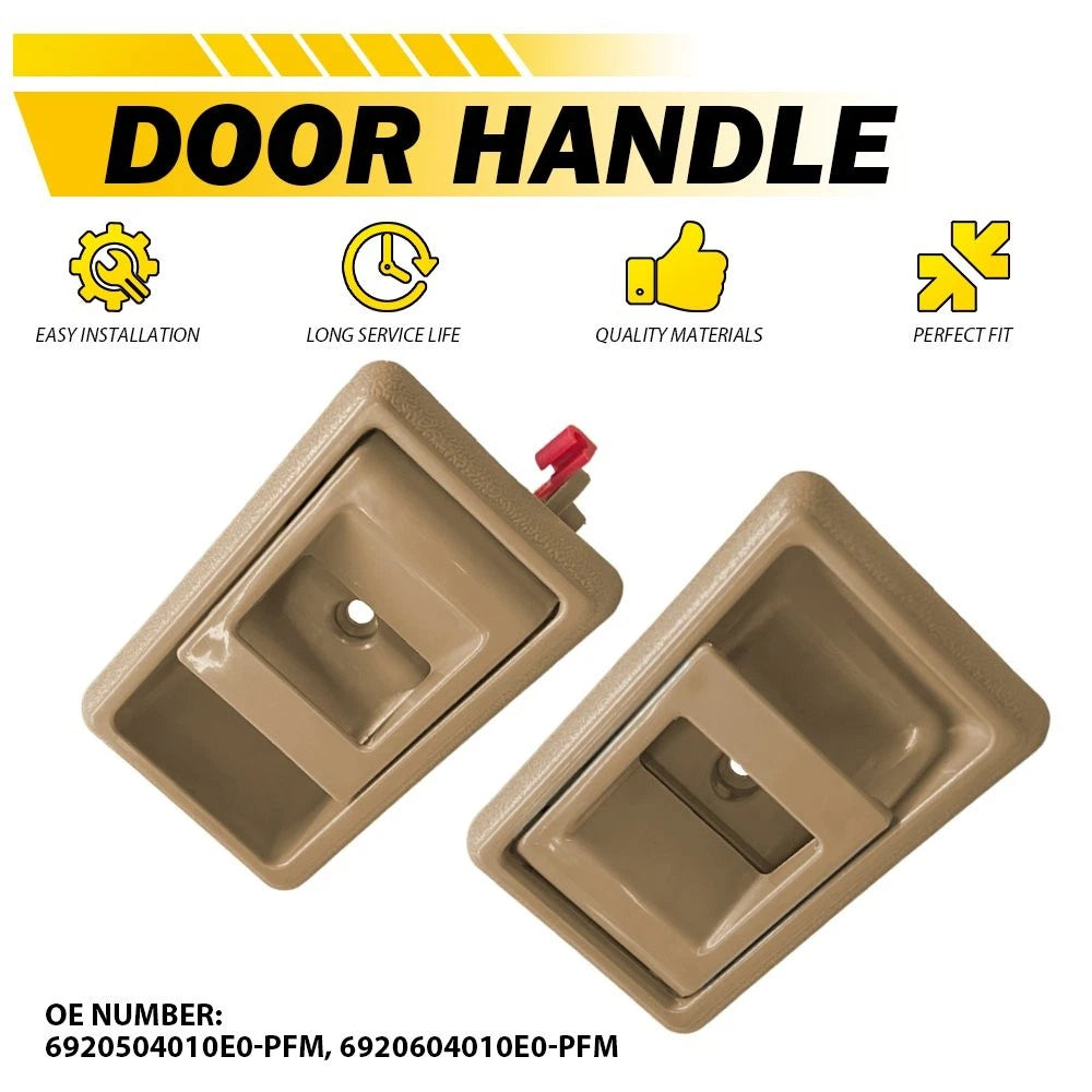 2X Interior Inner Beige Door Handle for Toyota 4Runner Pickup (1990–1995)