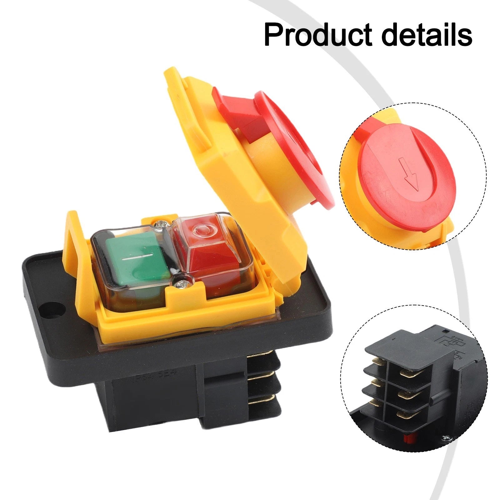 Electromagnetic Pushbutton Switch for KJD22 Lathe Machines (Waterproof)
