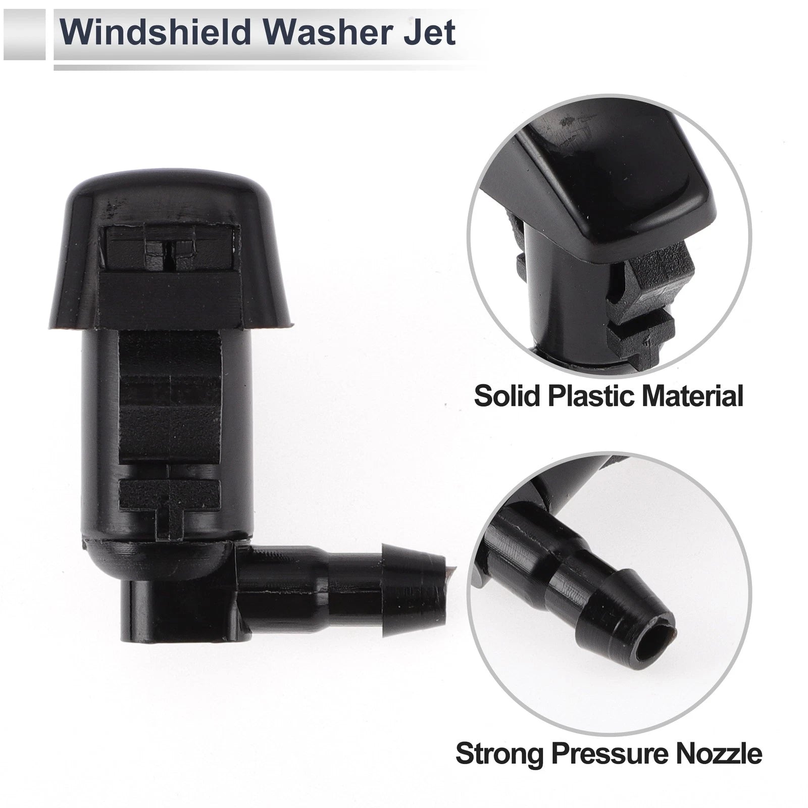 Washer Nozzle Set of 6 w/ Hose Connector for Ford No. 25815793