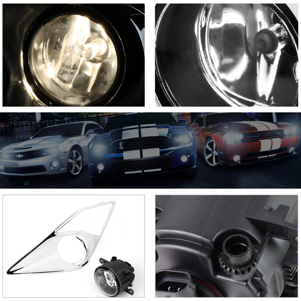 Clear Lens Front Bumper Fog Lights + Switch for Scion FR-S/FT86/GT86 (2013–2016)