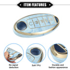5 Button Smart Key Fob Cover for Nissan Altima Maxima Infiniti (2013–2021) TPU Blue