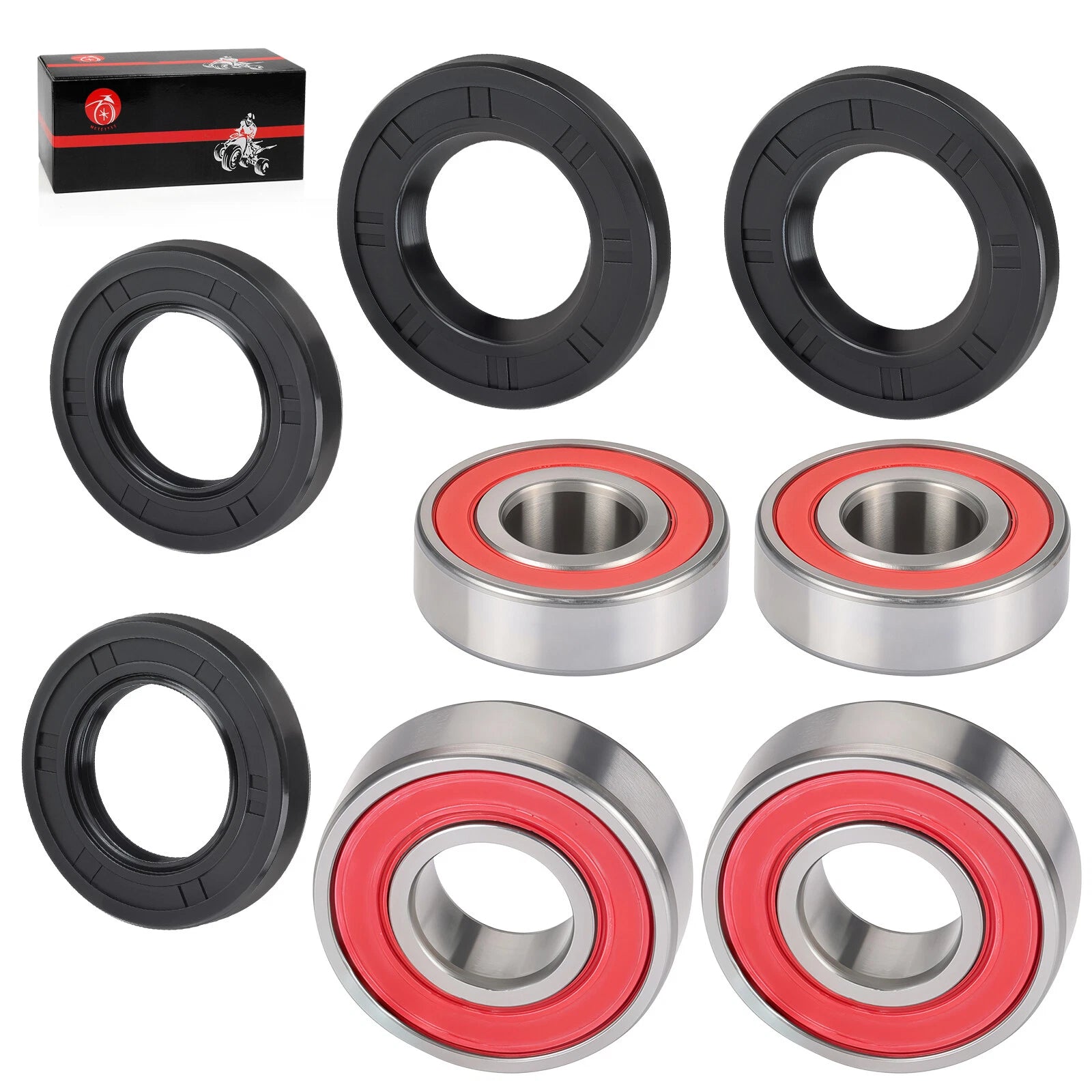 Set of 2 Front Wheel Bearings & Seals Kit for Polaris Predator 500 (2003–2007)