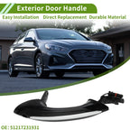 Exterior Door Handle for BMW F07 (2010–2017) Silver Tone Black Front Left