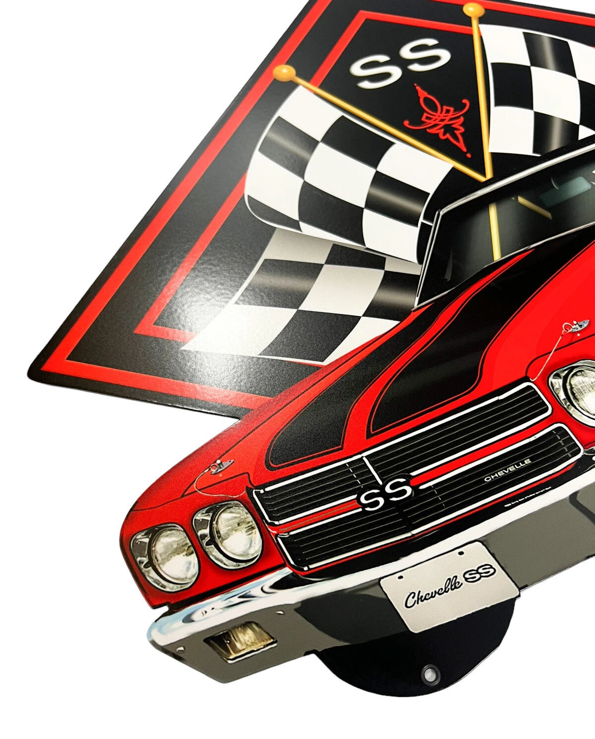 Flag Metal Sign for Chevrolet Chevelle SS (1966–1970)