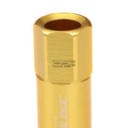 20 PCS Open End M12x1.25 60mm Tall Gold Hexagon Lug Nuts + Adapter