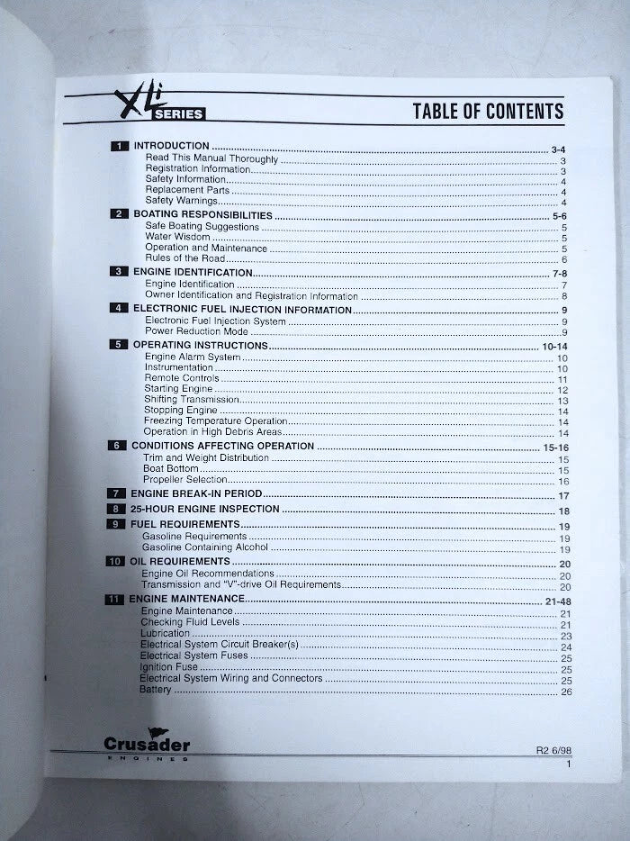 TECM620 Fuel Injection Operation & Maintenance Manual for Crusader XLi Series