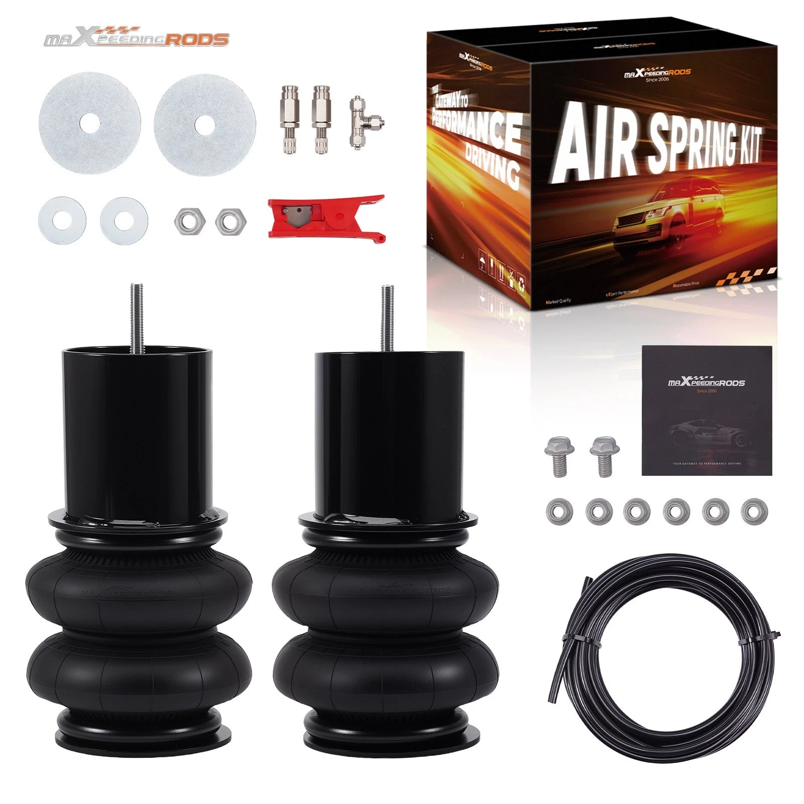 2X Air Spring Bags Mounting Brackets for Chevy Impala Bel Air (1965–1970)