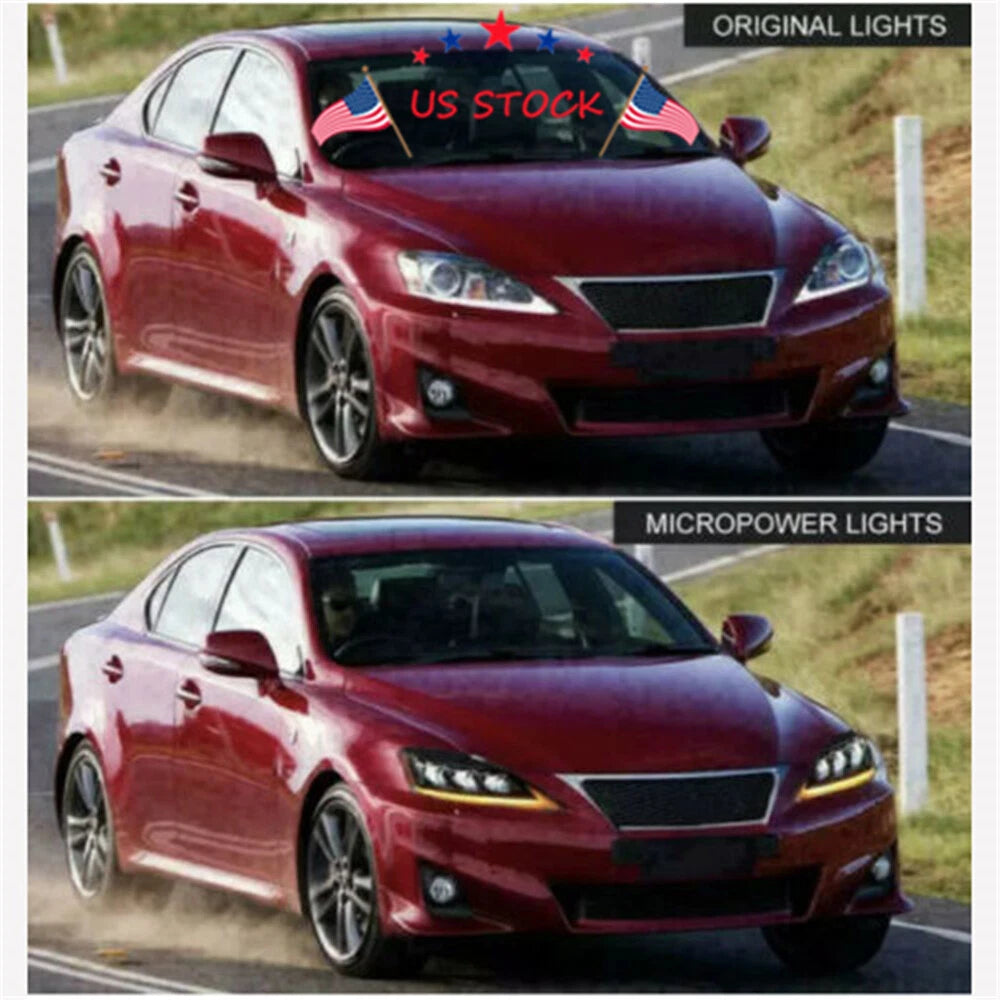 Pair LED Projector Headlights for Lexus IS 350 IS 250 (2006-2012)