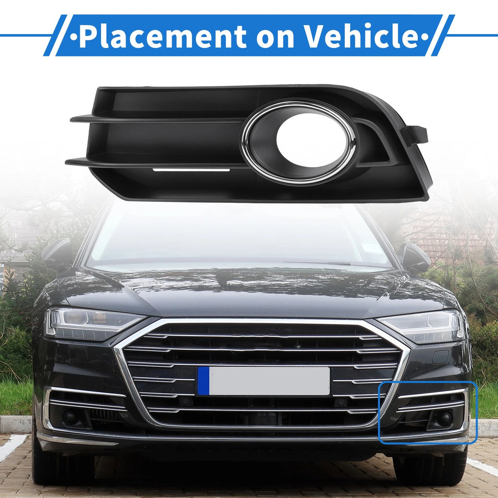 1pc Fog Light Grill for Audi A1 (2010–2015) No. 8X0807681A ABS