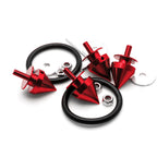JDM Spike Trunk Lid Quick Release Aluminum Fasteners Kit for Red Car (-)