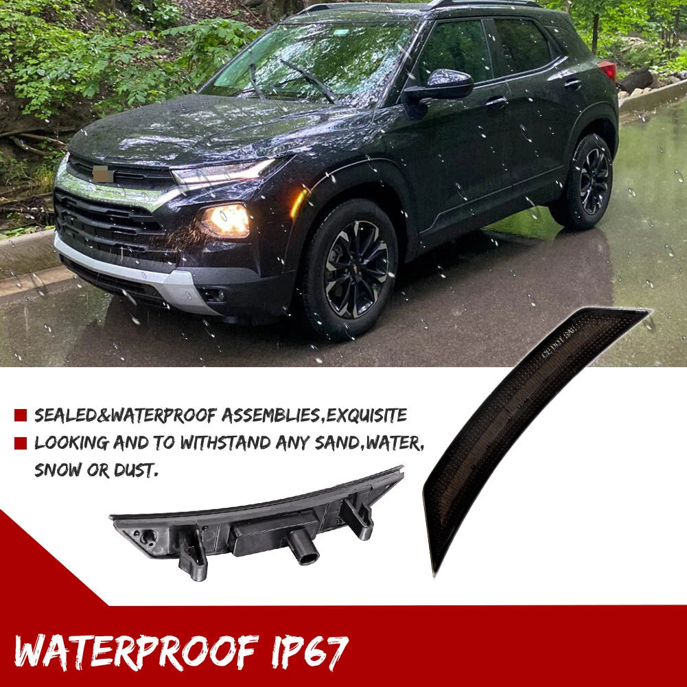Smoked Amber LED Front Side Marker Reflectors for Chevy Trailblazer (2021–2025)