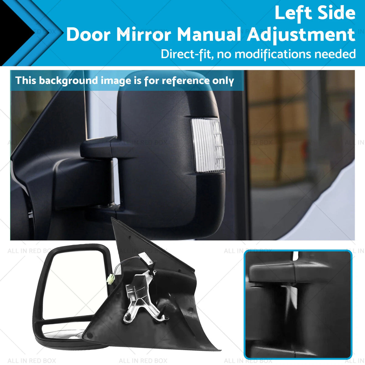 LH Manual Door Mirror for LDV V80 (2013–Present)