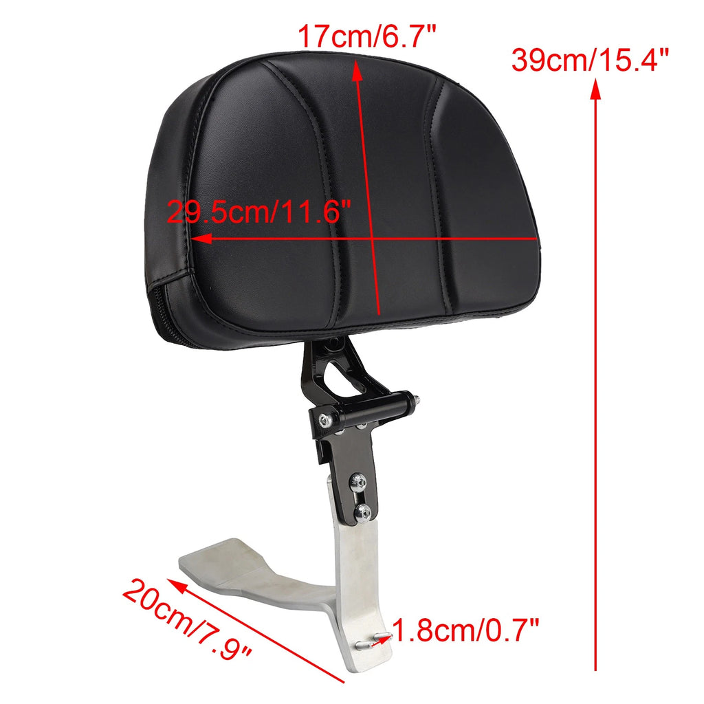 Driver Backrest Pad for Can Am Spyder RT SE6 SM6 SE5 (2008–2017) Black