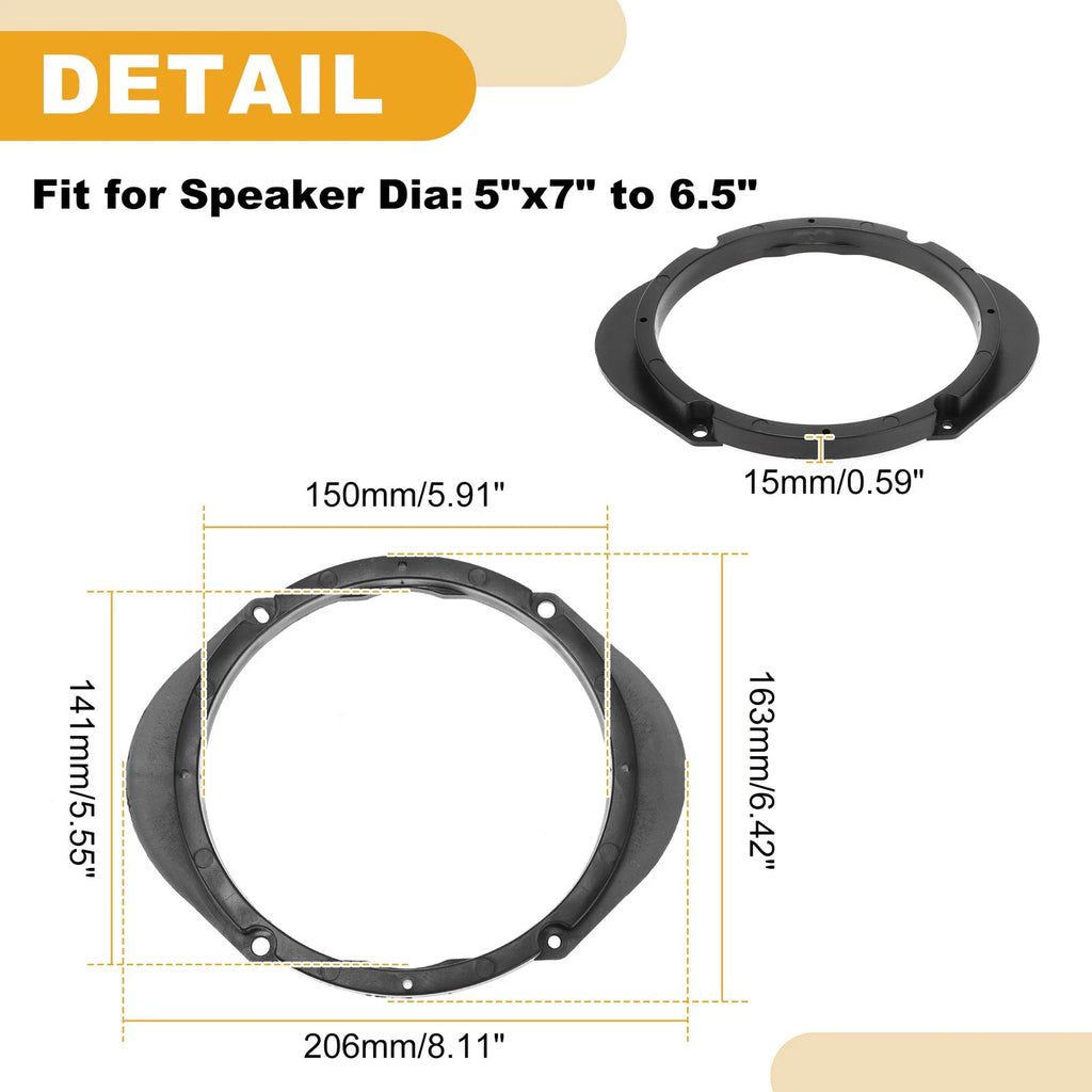 Set of 2 Speaker Spacer Rings for Mazda 8 (2011–2015)