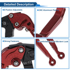 Adjustable Brake Clutch Levers for Honda X11 (1999–2002) Solid Red