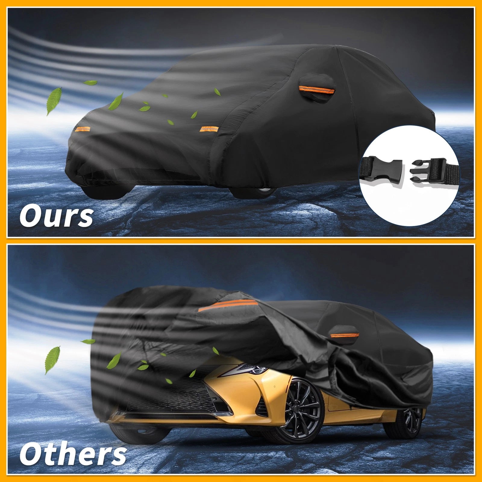 Waterproof All Weather Car Cover for Lexus RC (2015–2023) 190T-PU Zipper