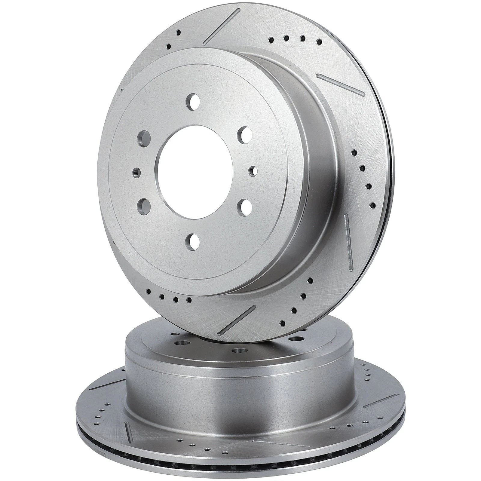 Rear Drilled Slotted Brake Rotors for Ford F-150 (2004), Lincoln Mark LT (2006–2008)