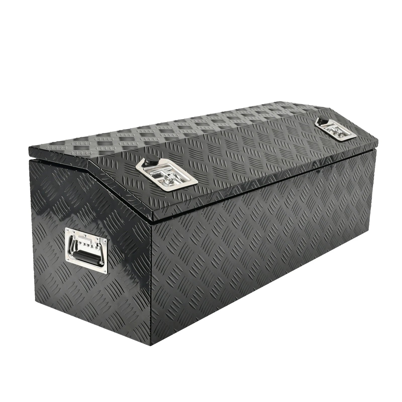 44" Black Aluminum Tool Box for Pickup Truck (Fits Most Models)