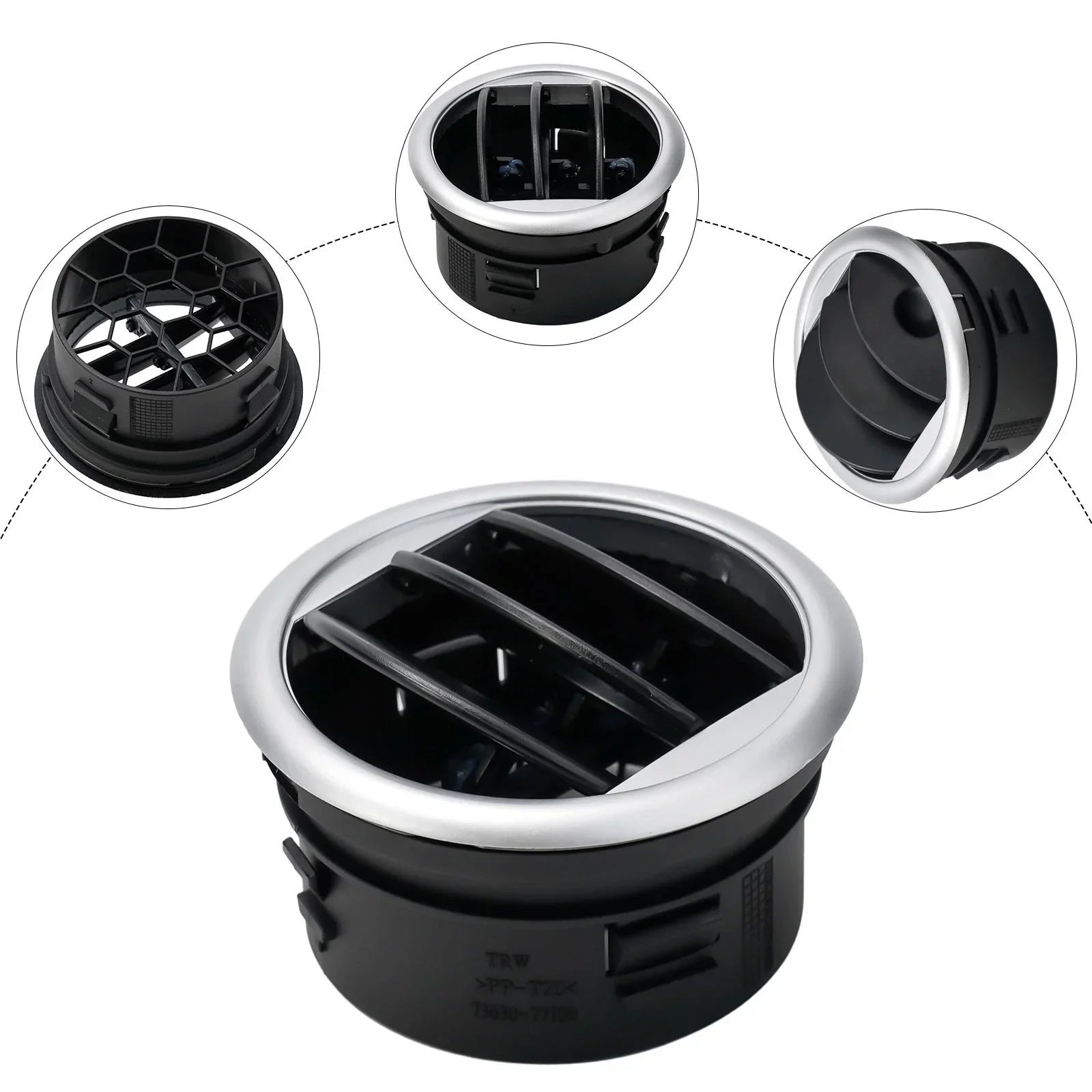 Black Plastic Air Vent Replacement for Lifan 320 Air Conditioning Outlet