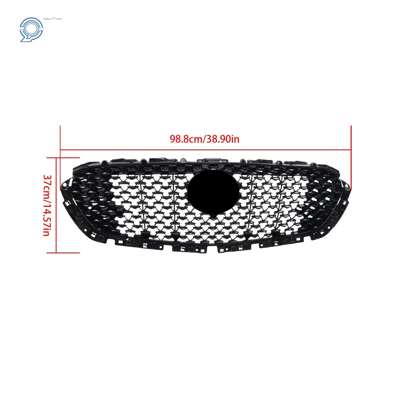 Gloss Black Front Upper Grille with Chrome Trim for Mazda CX-30 (2020–2023)
