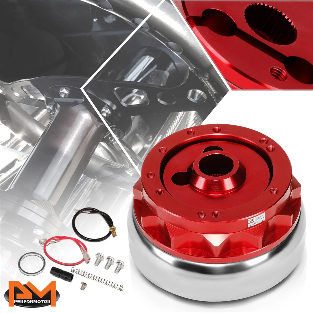 J2 Steering Wheel Short Hub Adapter for Ford Mustang/Fairlane (1965–1969) Red